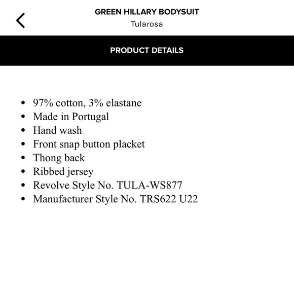 Tularosa Green Hillary Bodysuit - Picture 6 of 6